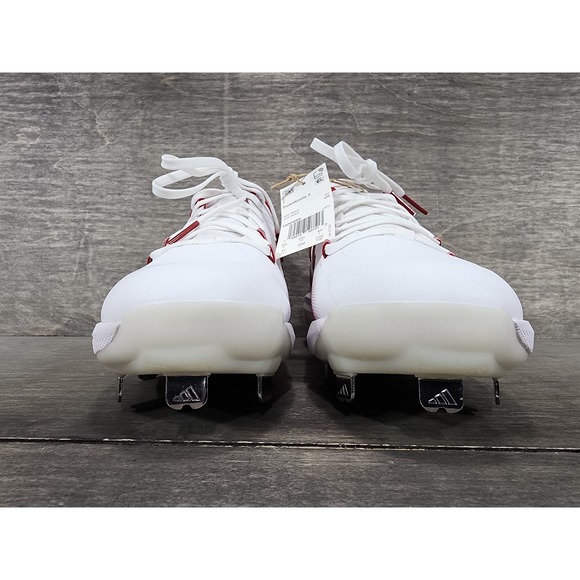 Adidas Purehustle 2.0 White Red Fastpitch Metal Softball Cleats Size 11 Womens - Picture 6 of 12
